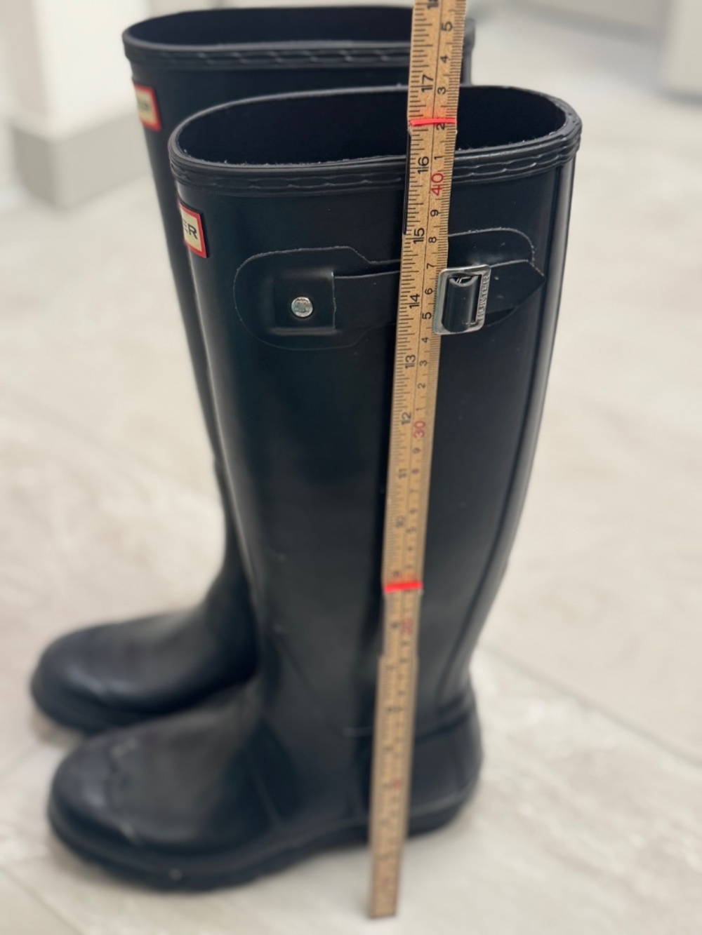 Hunter Navy Blue Original Tall Rain Boots Waterproof Classic Size 5 - Picture 10 of 10